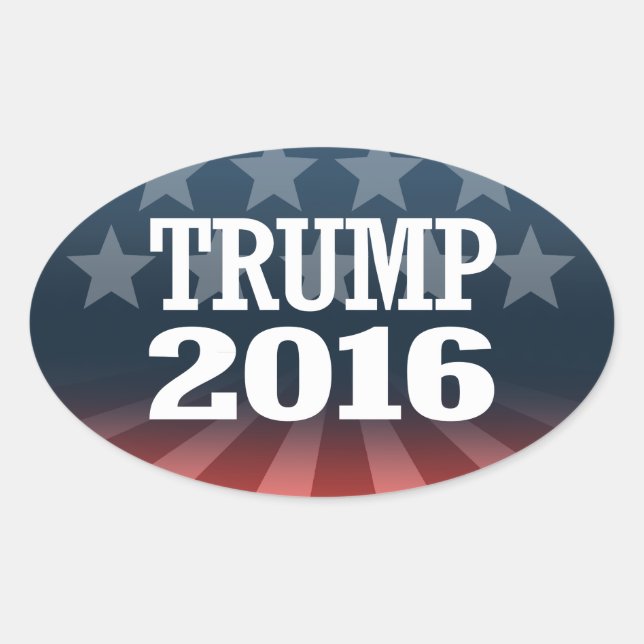 TRUMP 2016 OVAL STICKER (Front)