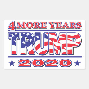 Trump 2020 4 More Years Rectangular Sticker