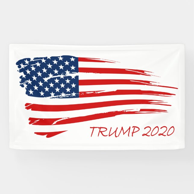 Trump 2020 American Flag design Banner (Horizontal)