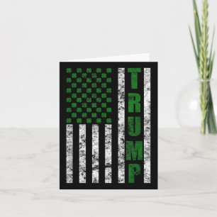 Trump 2020 American Flag Vintage St. Patricks Day Card