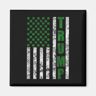 Trump 2020 American Flag Vintage St. Patricks Day Magnet