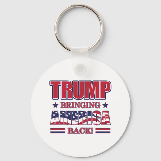 Trump 2020 Bringing America Back Key Ring (Front)