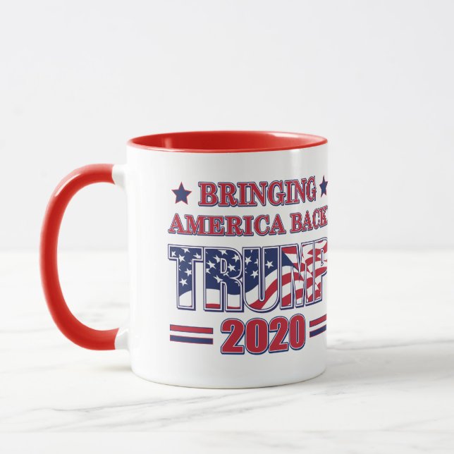 Trump 2020 Bringing America Back Mug (Left)