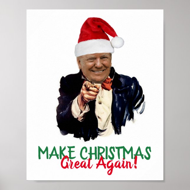 Trump 2020 Christmas Holiday MAGA Poster (Front)