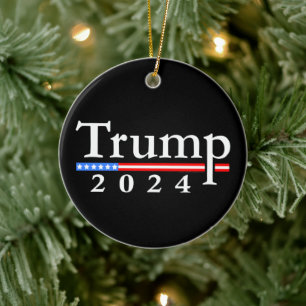 Trump 2020 Classic Black and Red Ceramic Ornament