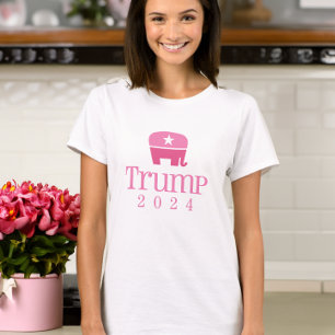 Trump 2020 Cute Pink Elephant T-Shirt