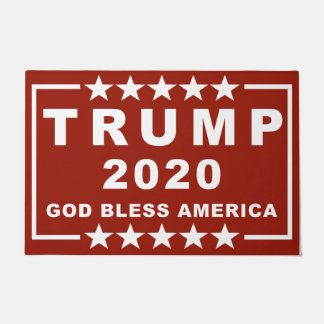 TRUMP 2020 - GOD BLESS AMERICA- 24" x 36" Door Mat