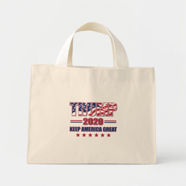 Trump 2020 Keep America Great Mini Tote Bag (Front)