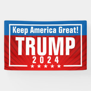 Trump 2020 Keep America Great Stars Frame Banner