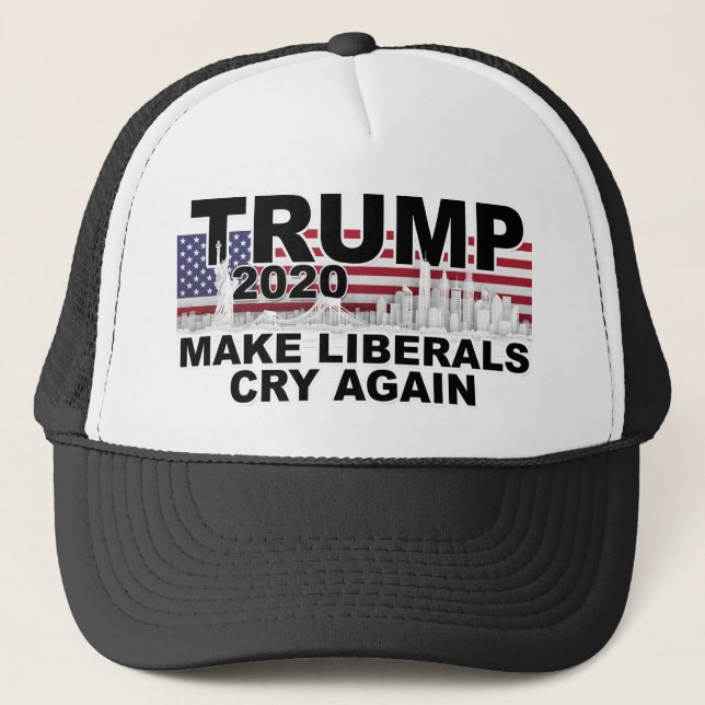 Trump 2020 Make Liberals Cry Again Trucker Hat (Front)
