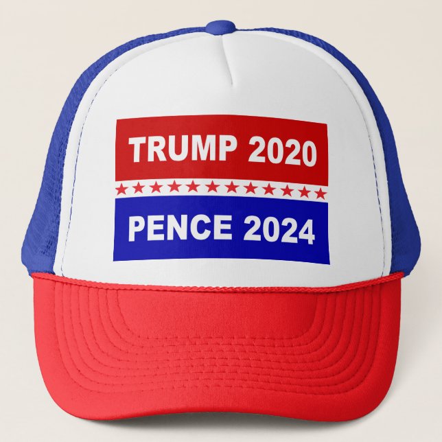 TRUMP 2020 PENCE 2024 TRUCKER HAT (Front)