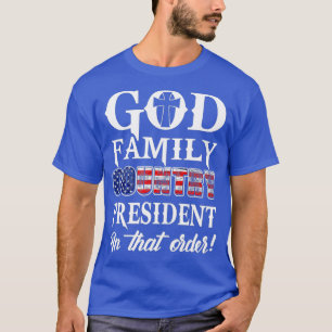 Trump 2020  Pro Life God Family Country USA MAGA T-Shirt
