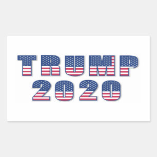Trump 2020 rectangular sticker