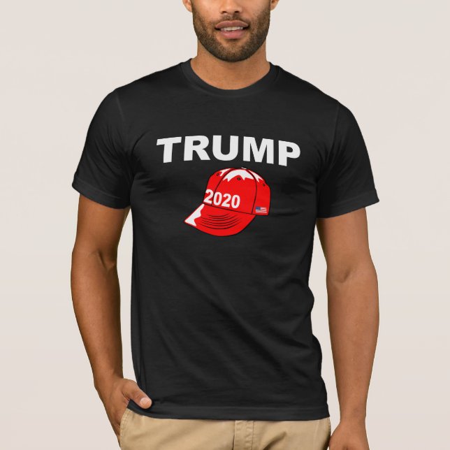 Trump 2020 Red Cap Re-elect President Campaign T-Shirt (Front)