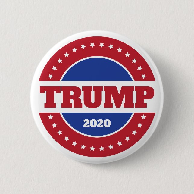 Trump 2020 Red White and Blue 6 Cm Round Badge (Front)
