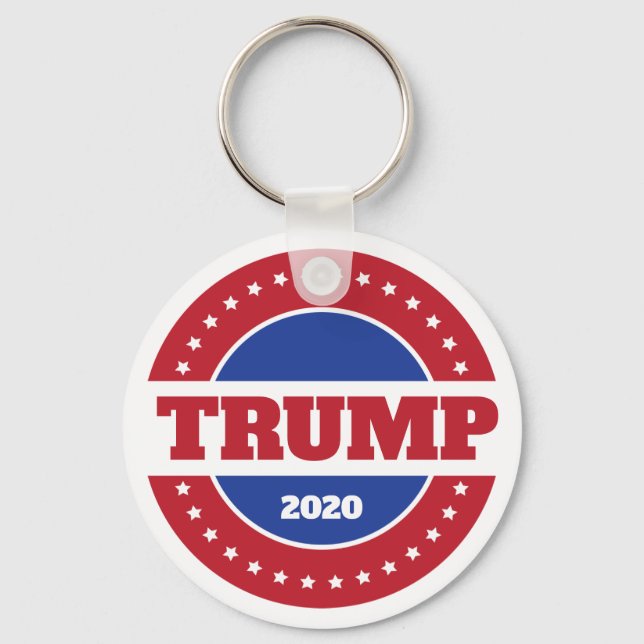 Trump 2020 Red White and Blue Key Ring (Front)