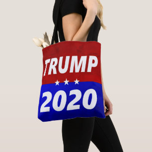 Trump 2020 red, white & blue tote bag
