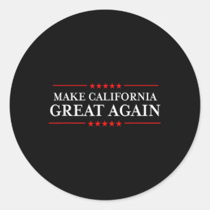 Trump 2020 Shirts Ltd - Make California Great Classic Round Sticker