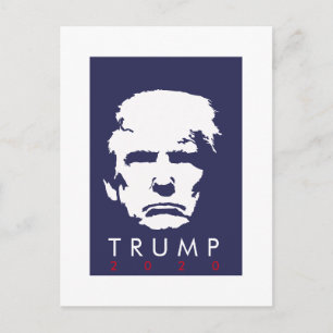 TRUMP 2020 simple silhouette design Postcard