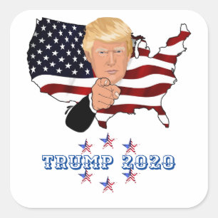 Trump 2020 square sticker