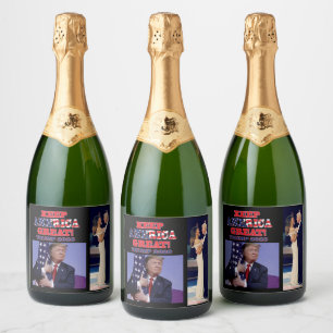 Trump 2020 The Best is Yet to Come Sparkling Wine Label
