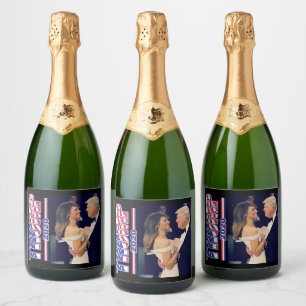 Trump 2020 - Trump and Melania Dance Sparkling Wine Label