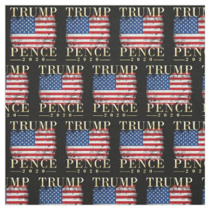 Trump 2020 Vintage Flag Trump Pence Pattern Fabric
