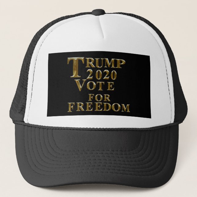 TRUMP 2020 VOTE FOR FREEDOM TRUCKER HAT (Front)