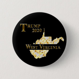 TRUMP 2020 WEST VIRGINIA 6 CM ROUND BADGE