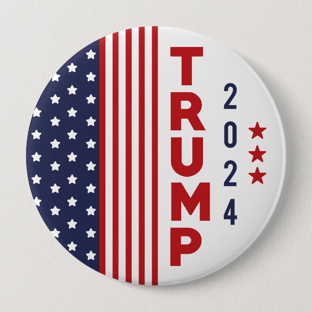 Trump 2024 10 cm round badge (Front)