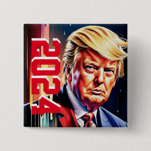 Trump 2024 15 cm square badge