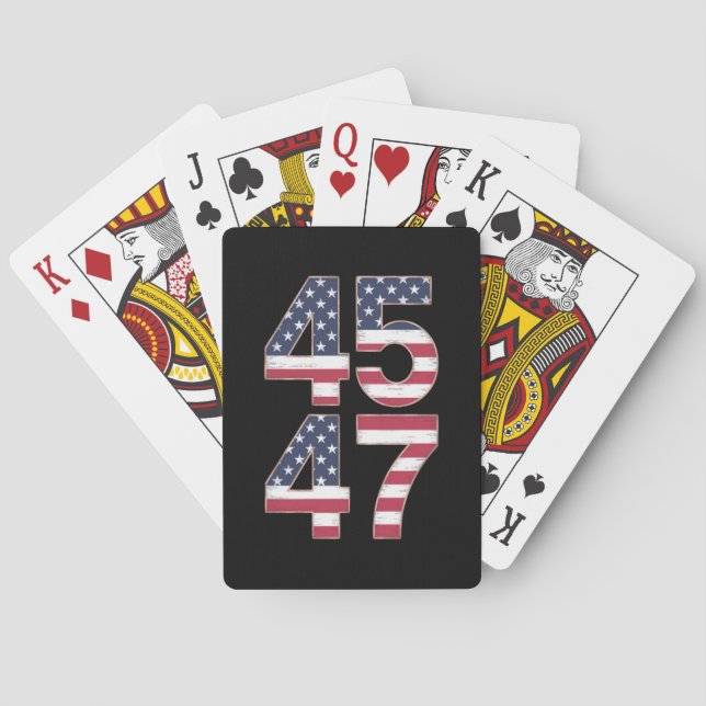 Trump 2024 45 47 Vintage Playing Cards (Back)