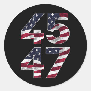 Trump 2024 45 47 Vintage USA Classic Round Sticker