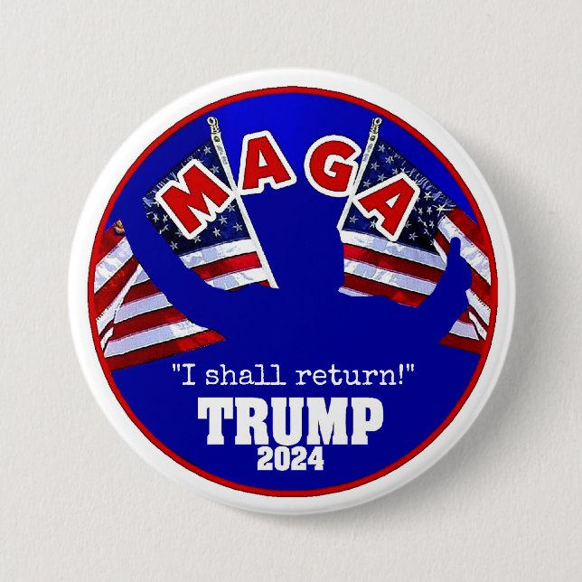 Trump 2024 7.5 cm round badge (Front)