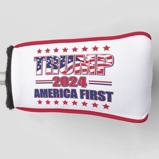 Trump 2024 America First Golf Head Cover (Front)