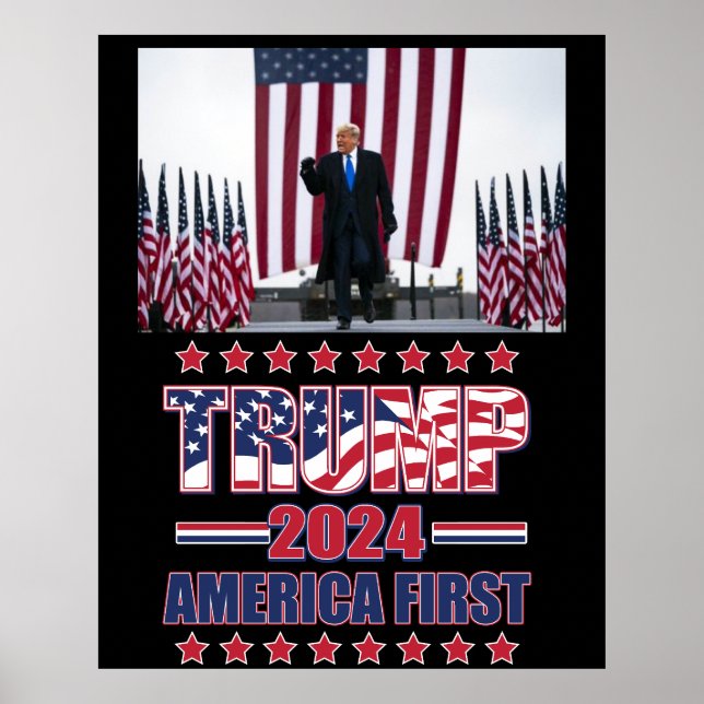 Trump 2024 America First Poster (Front)