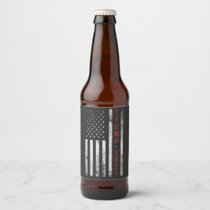 Trump 2024 American Flag Distressed Vintage Gift Beer Bottle Label