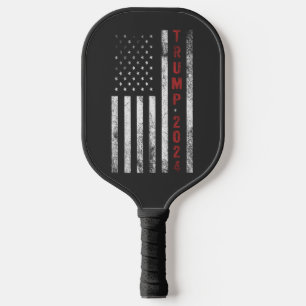 Trump 2024 American Flag Distressed Vintage Gift Pickleball Paddle