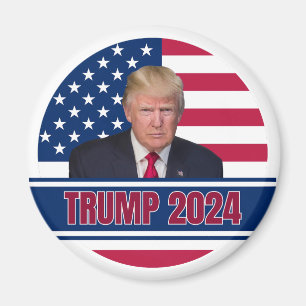 Trump 2024 American Flag  Magnet