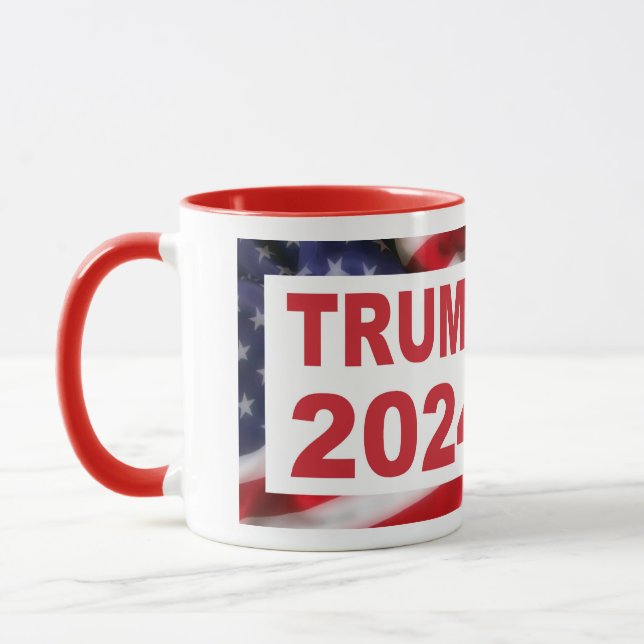 Trump 2024 American Flag Mug (Left)