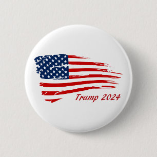 Trump 2024 Battle Flag 6 Cm Round Badge