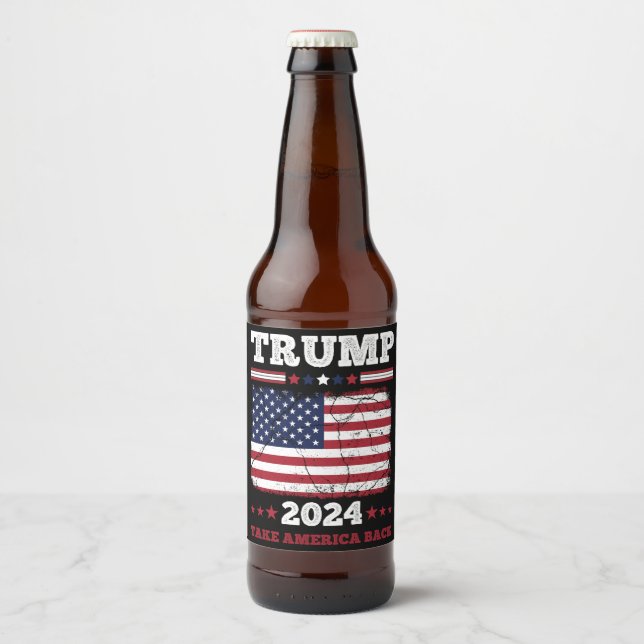 Trump 2024 beer bottle label (Front)
