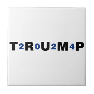 Trump 2024 Blue Ceramic Tile