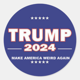 TRUMP 2024 BLUE CLASSIC ROUND STICKER