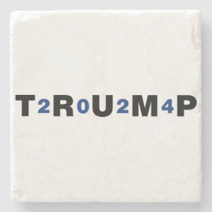 Trump 2024 Blue Stone Coaster