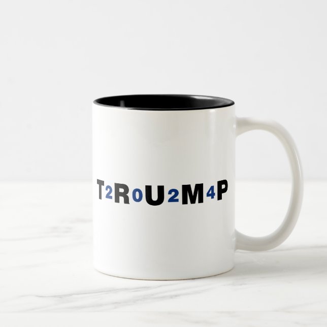Trump 2024 Blue Two-Tone Coffee Mug (Right)