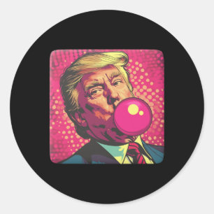 Trump 2024 Bubble Gum Pop  Classic Round Sticker