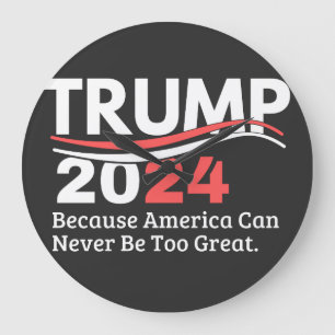 trump 2024 bumper large clock