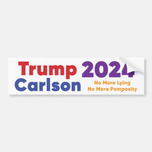 Trump 2024 Bumper Sticker with Tucker Carlson