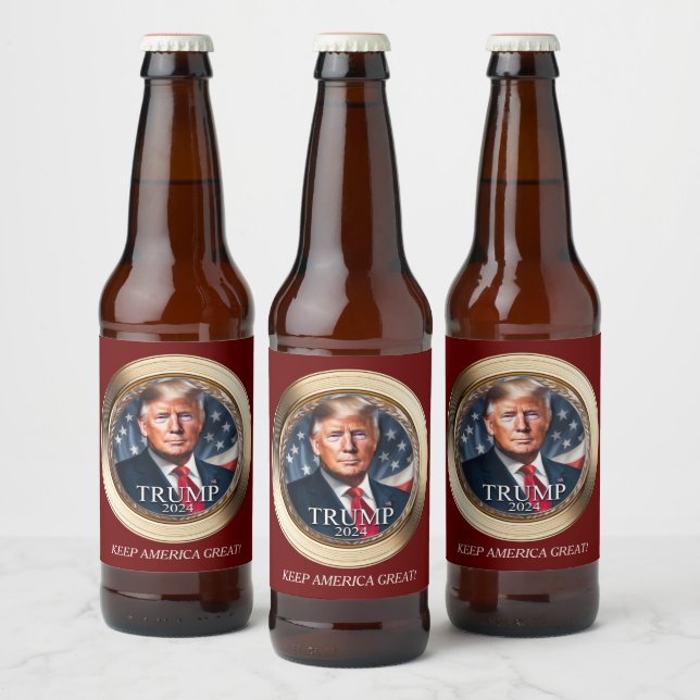 Trump 2024 Campaign Novelty Beer Label (Bottles)